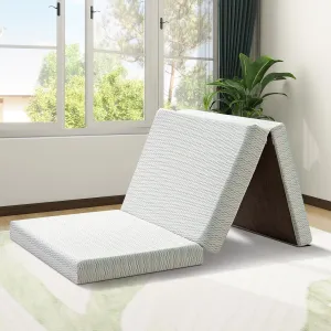 MUUEGM Tri Folding Mattress 3 Inch Twin XL Tri Fold Memory Foam Mattress Foldable Bed Mattress with Washable Cover Portable Mattress Topper for Yoga/Camping/RV/Guest Beds,CertiPUR-US Certified
