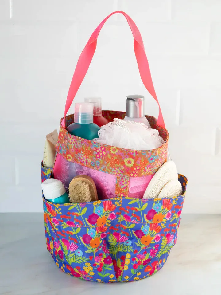 Natural Life Shower Caddy - Blue Pink Clusters