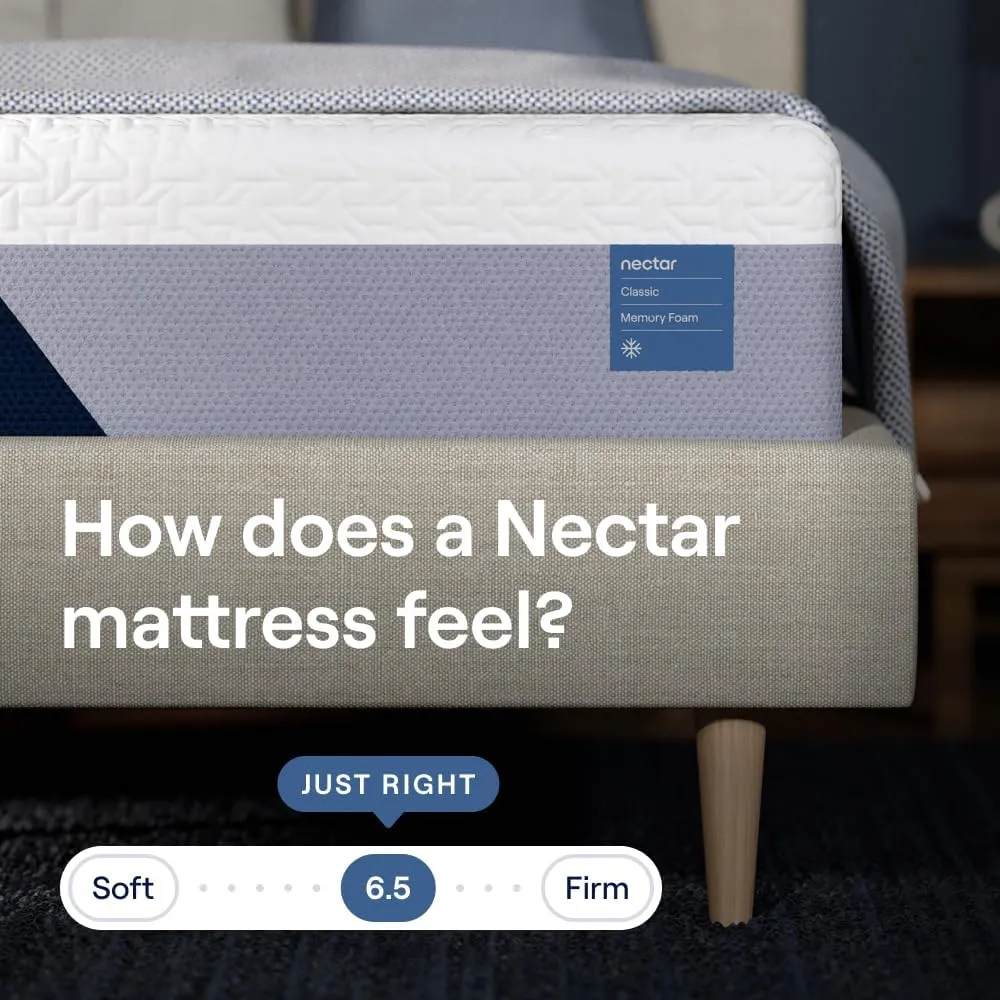 Nectar Classic 12” Twin Mattress - Medium Firm - Contouring Memory Foam - Cooling Top Layer - Support & Pressure-Relief - Mattress in a Box - 365-Night Trial & Forever Warranty