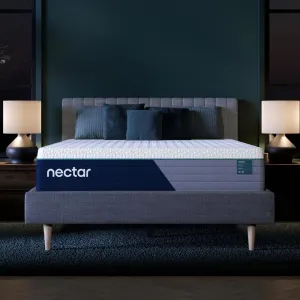Nectar Premier Hybrid 13” Queen Mattress - Medium Firm - Memory Foam & Innerspring Coils - Cooling Upgrade - 2” Pressure Relief Layer - Mattress in a Box - 365-Night Trial & Forever Warranty