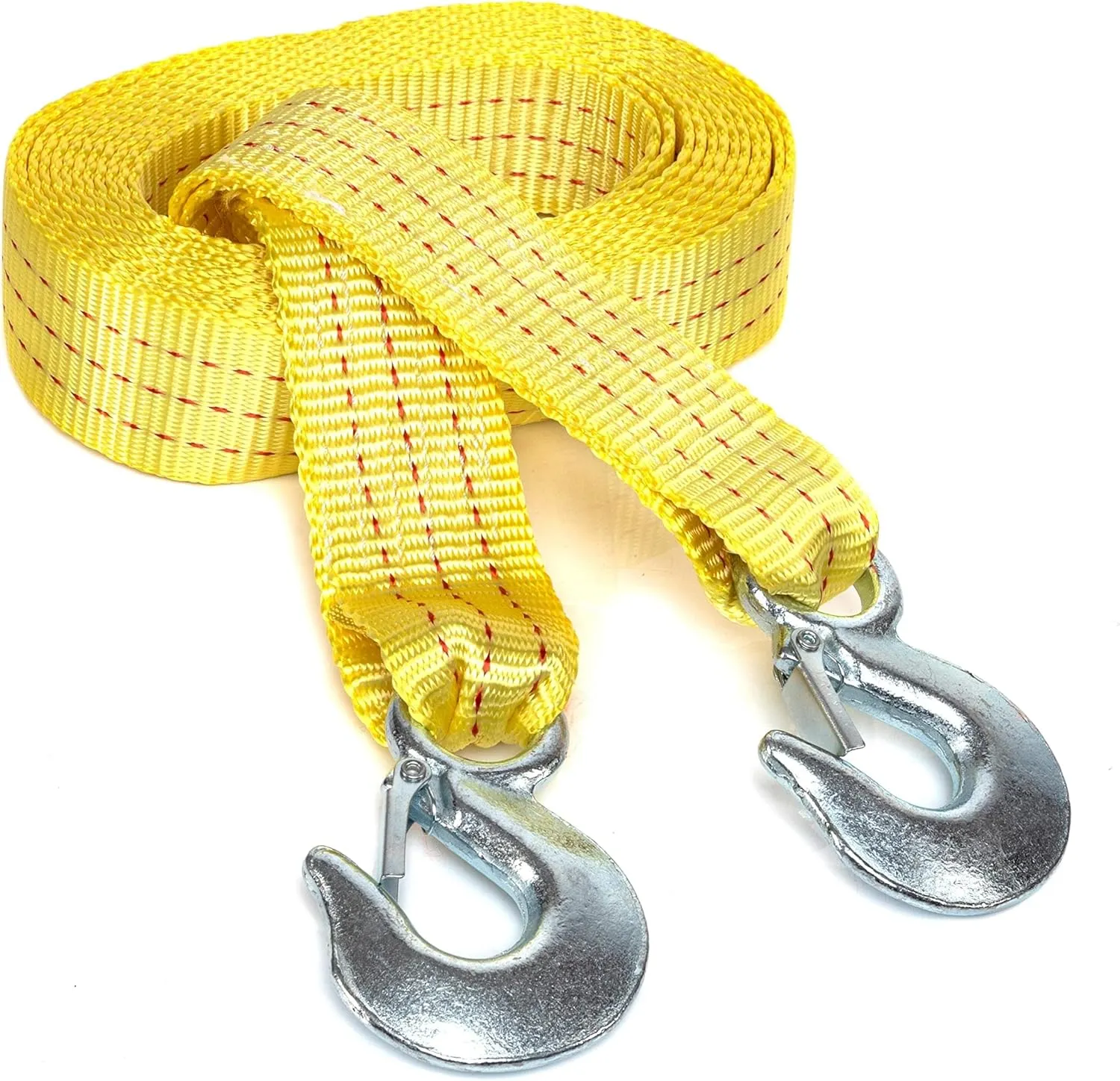NEIKO 51005A Heavy-Duty Tow Strap with Hooks, 2 Inches by 20 Feet, Woven Polyester Webbing, and 10,000-Pound Capacity, HD Truck Recovery Strap and ATV Tow Strap, Tow Rope for Vehicles