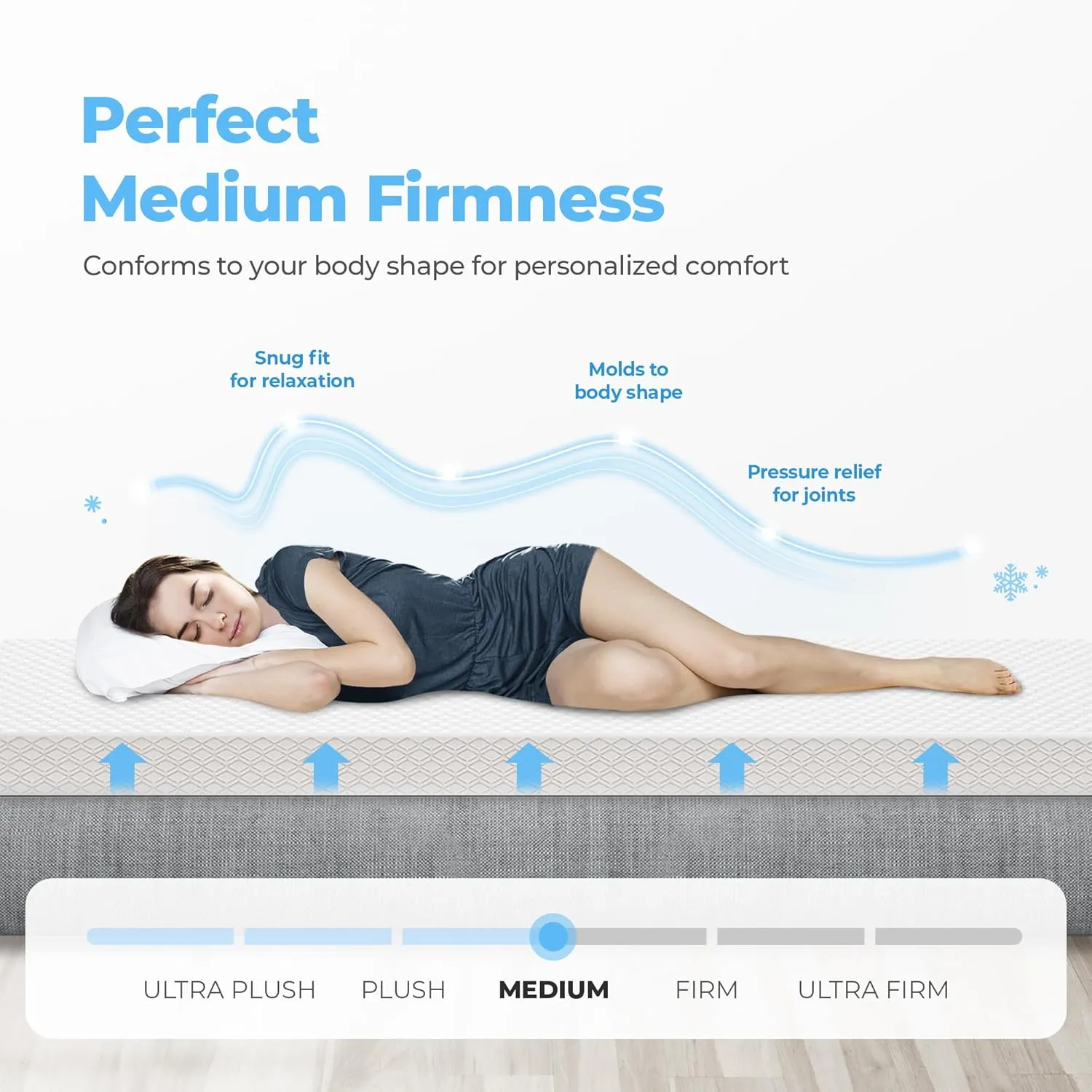 Neo Sleep 12 Inch Queen Medium Firm Cooling Gel Memory Foam Mattress for Cool Sleep Pressure Relieving CertiPUR-US Certified Foam, Mattress in a Box Fiberglass Free (Queen, 12 in)