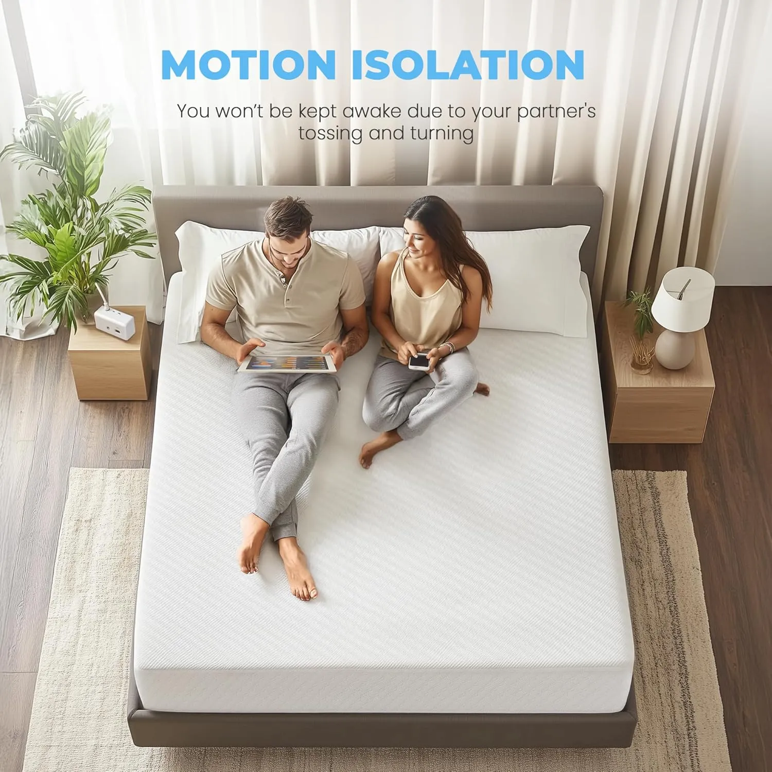 Neo Sleep 12 Inch Queen Medium Firm Cooling Gel Memory Foam Mattress for Cool Sleep Pressure Relieving CertiPUR-US Certified Foam, Mattress in a Box Fiberglass Free (Queen, 12 in)