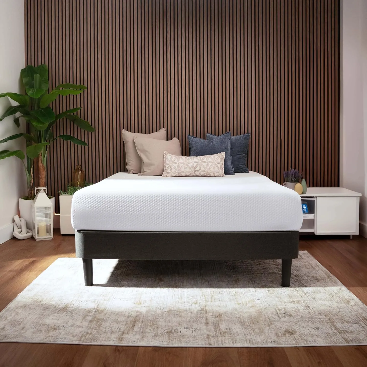 Nestl Green Tea Queen Mattress 10 Inch - Cooling Graphite Memory Foam Mattress Queen Size Fiberglass Free, Pressure Relief Supportive Bed in A Box, CertiPur-US Certified [New Version]