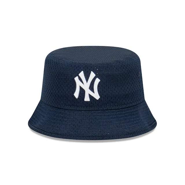 New York Yankees Bucket Hat - Open Mesh Navy MLB Bucket - New Era