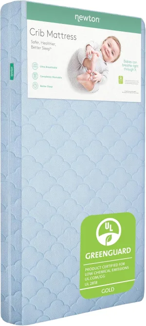 Newton Baby Crib Mattress - Infant & Toddler Mattress, Baby Bed Mattress, Dual-Layer, Safe, Breathable & Washable Mattress, Removable Cover, Deluxe 5.5 inch-Thick Cushion, Sky Blue