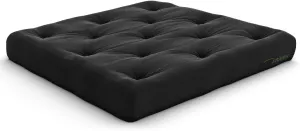 Nirvana Futons Extra Thick Premium 10-Inch Loveseat Futon Mattress, Black Twill - Made in USA