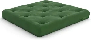 Nirvana Futons Extra Thick Premium 10-Inch Loveseat Futon Mattress, Hunter Green Twill - Made in USA