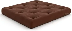 Nirvana Futons Extra Thick Premium 10-Inch Loveseat Futon Mattress, Microfiber Fudge - Made in USA