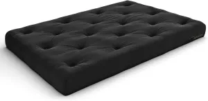 Nirvana Futons Extra Thick Premium 10-Inch Queen Futon Mattress, Black Twill - Made in USA