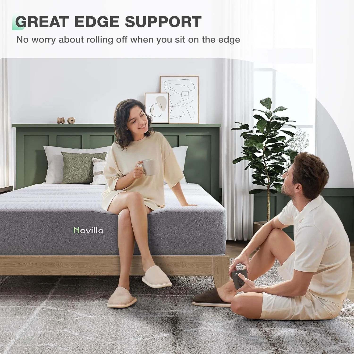 Novilla 12 Inch King Size Mattress King Mamory Foam Mattress in a Box Medium Firm with Cooling Gel Foam for Cool Sleep & Ultimate Support