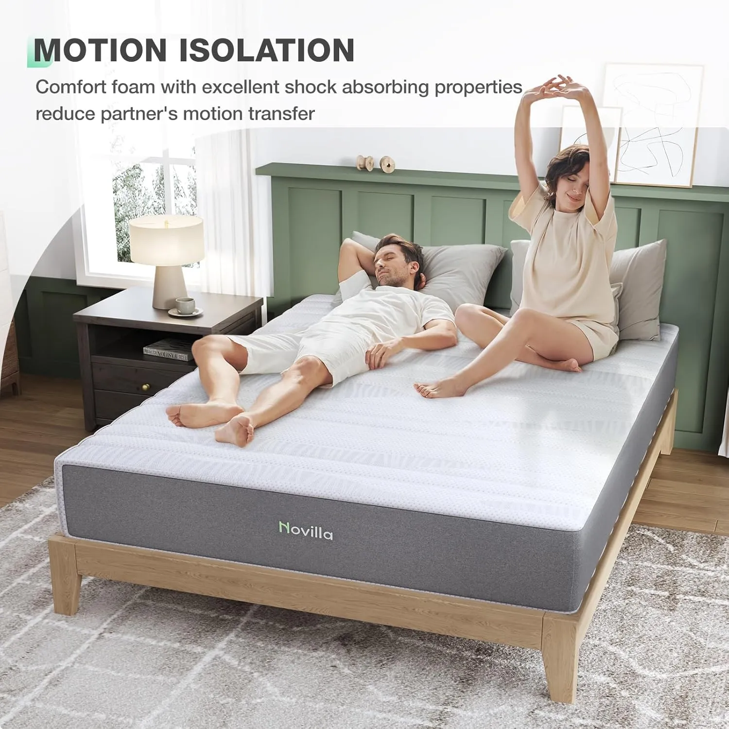 Novilla 12 Inch King Size Mattress King Mamory Foam Mattress in a Box Medium Firm with Cooling Gel Foam for Cool Sleep & Ultimate Support
