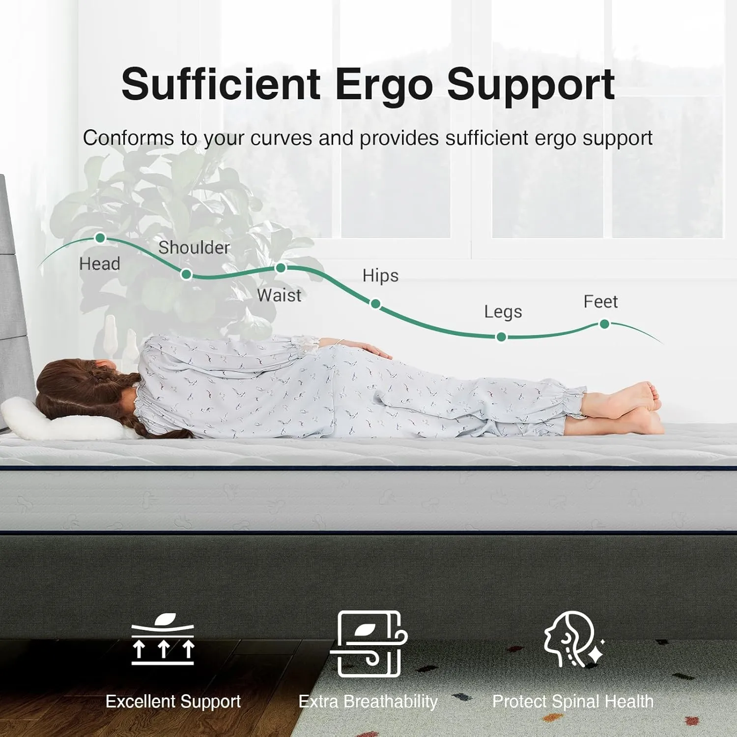 Novilla 6 Inch Twin Mattress, Foam and Spring Hybrid Mattresses for Restful Sleep, Twin Mattress for Kids, Medium Firm, CertiPUR-US Certified Foam, Durable Support, Eco-Friendly Packaging