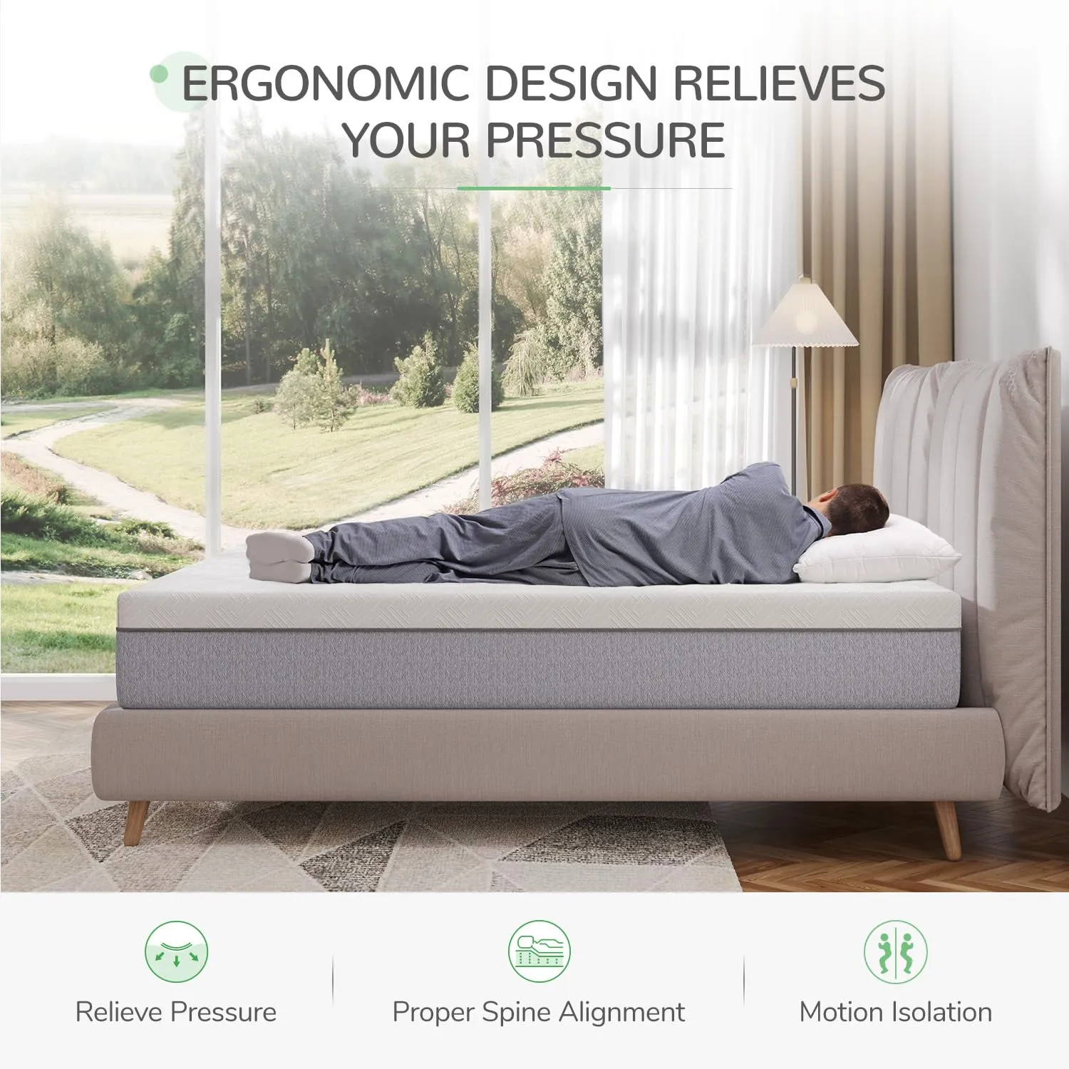 Novilla 6 Inch Twin Mattress, Gel Memory Foam Mattress Twin Size in a Box for Pressure Relief & Cool Night Sleep & Body Support, CertiPUR-US Certified Foams