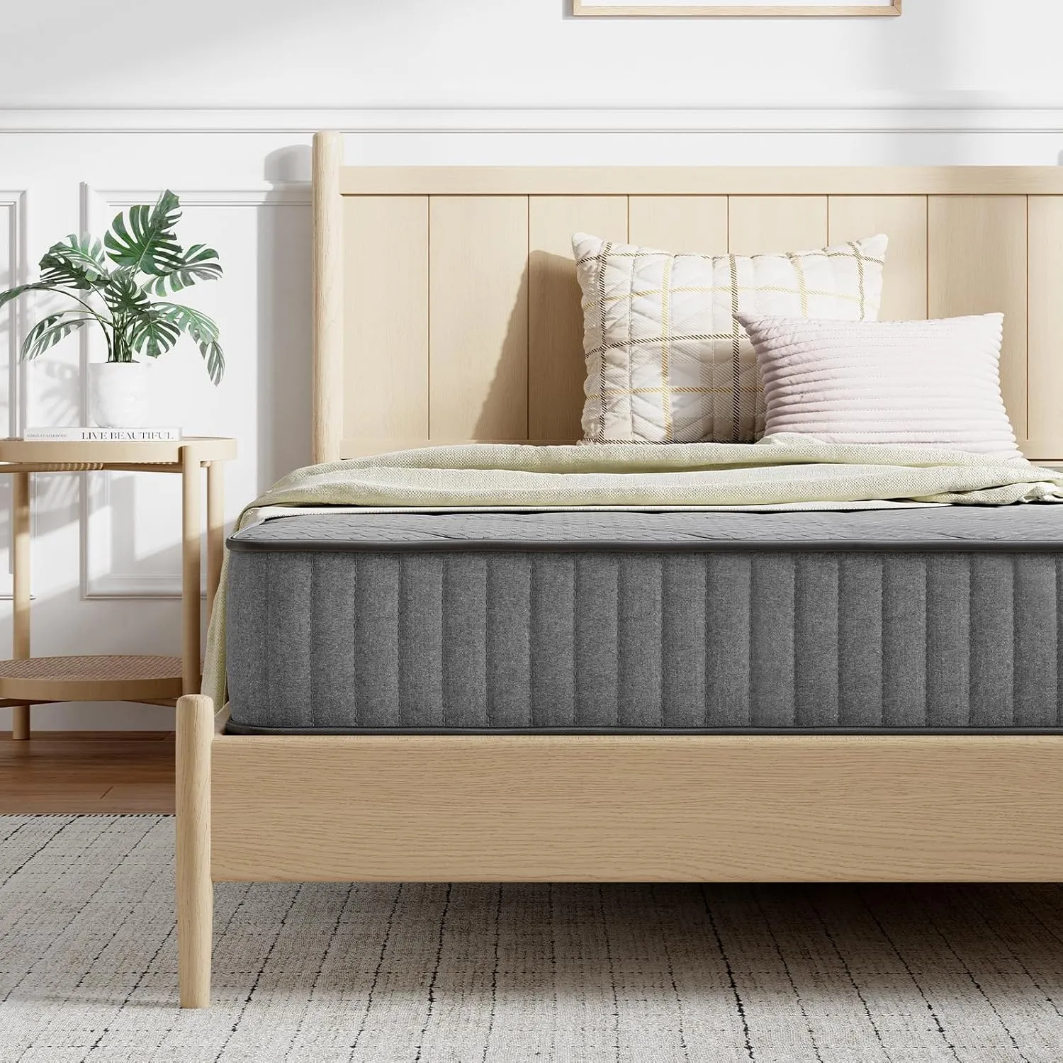 Novilla 6 Inch Twin Mattress, Hybrid Mattress Twin in a Box with Bonnell Spring & Gel Memory Foam for Pain Relief & Spine Support & Cooling Night Sleep, CertiPUR-US Certified Mattresses for Kids