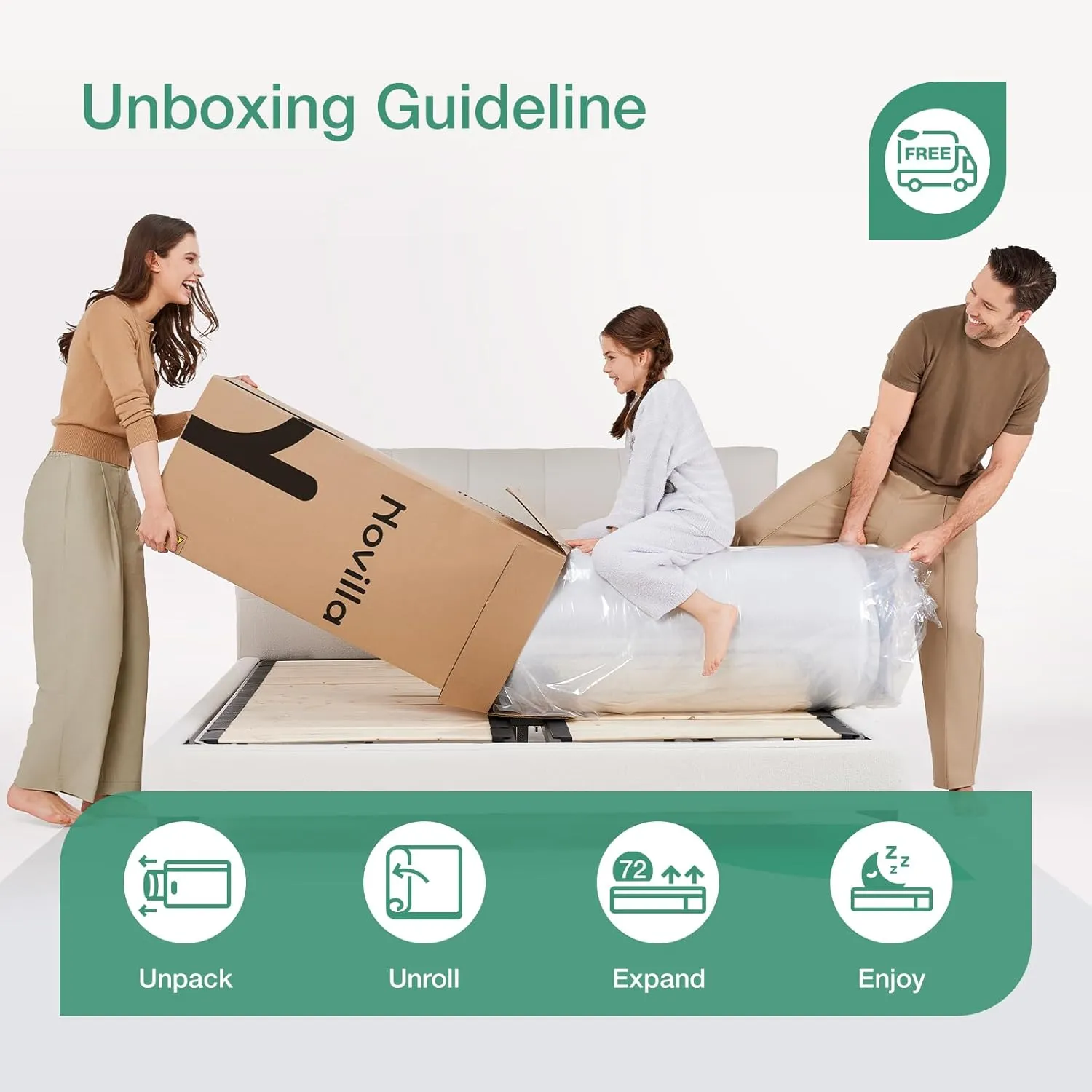 Novilla Full Mattress 6 inch,Bonnell Spring Hybrid Mattress for Spine Support & Cooling Comfort - Adaptive Foam Layer with Firm Feel - CertiPUR-US Certified for Youth/Guest Rooms