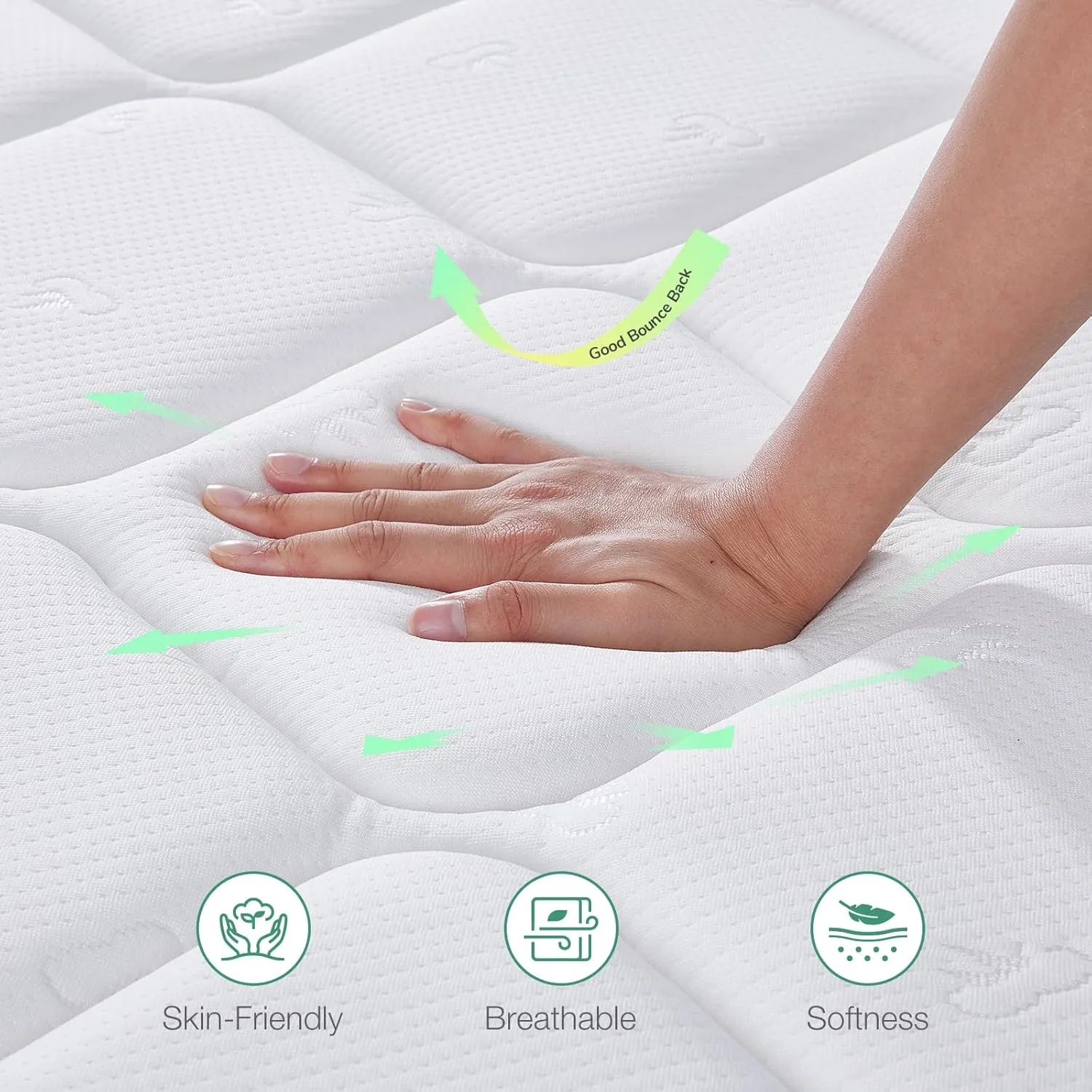 Novilla Full Size Mattress, 12 Inch Hybrid Mattress in A Box, Pocket Innerspring for Motion Isolation, Supportive & Pressure Relief