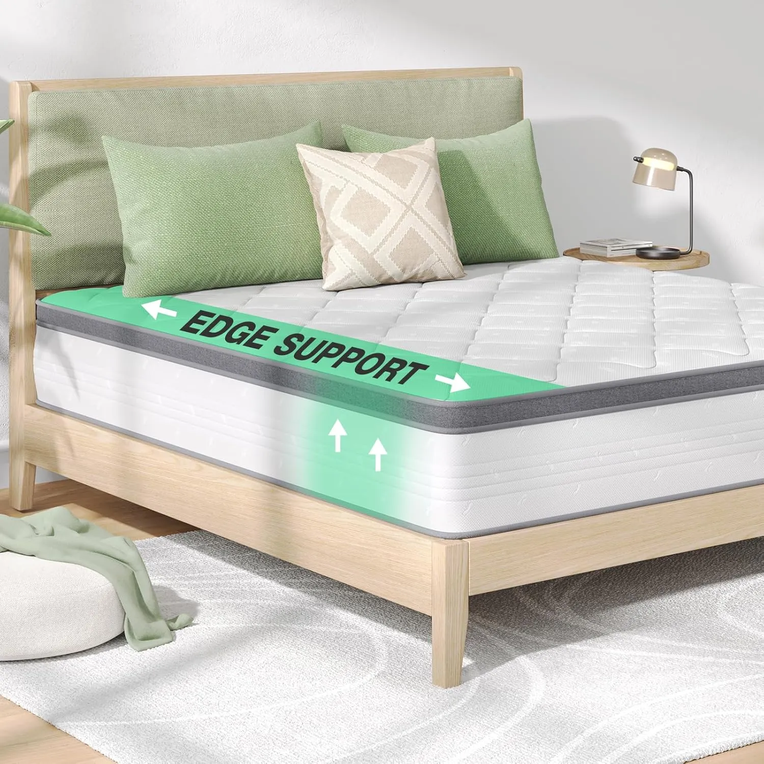 Novilla Full Size Mattress, 12 Inch Hybrid Mattress in A Box, Pocket Innerspring for Motion Isolation, Supportive & Pressure Relief