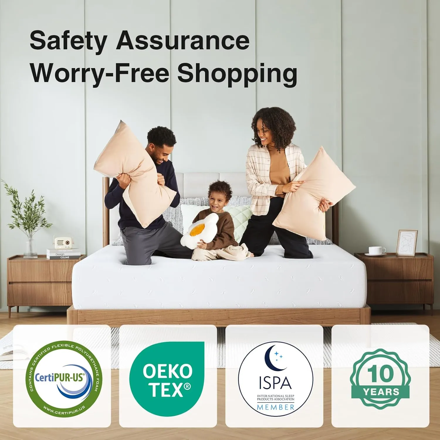 Novilla Twin Size Mattress, 10 Inch Twin Memory Foam Mattress with Breathable Comfort & High-Density Support Foam for Pressure Relief & Contouring Support, Mattresses in a Box
