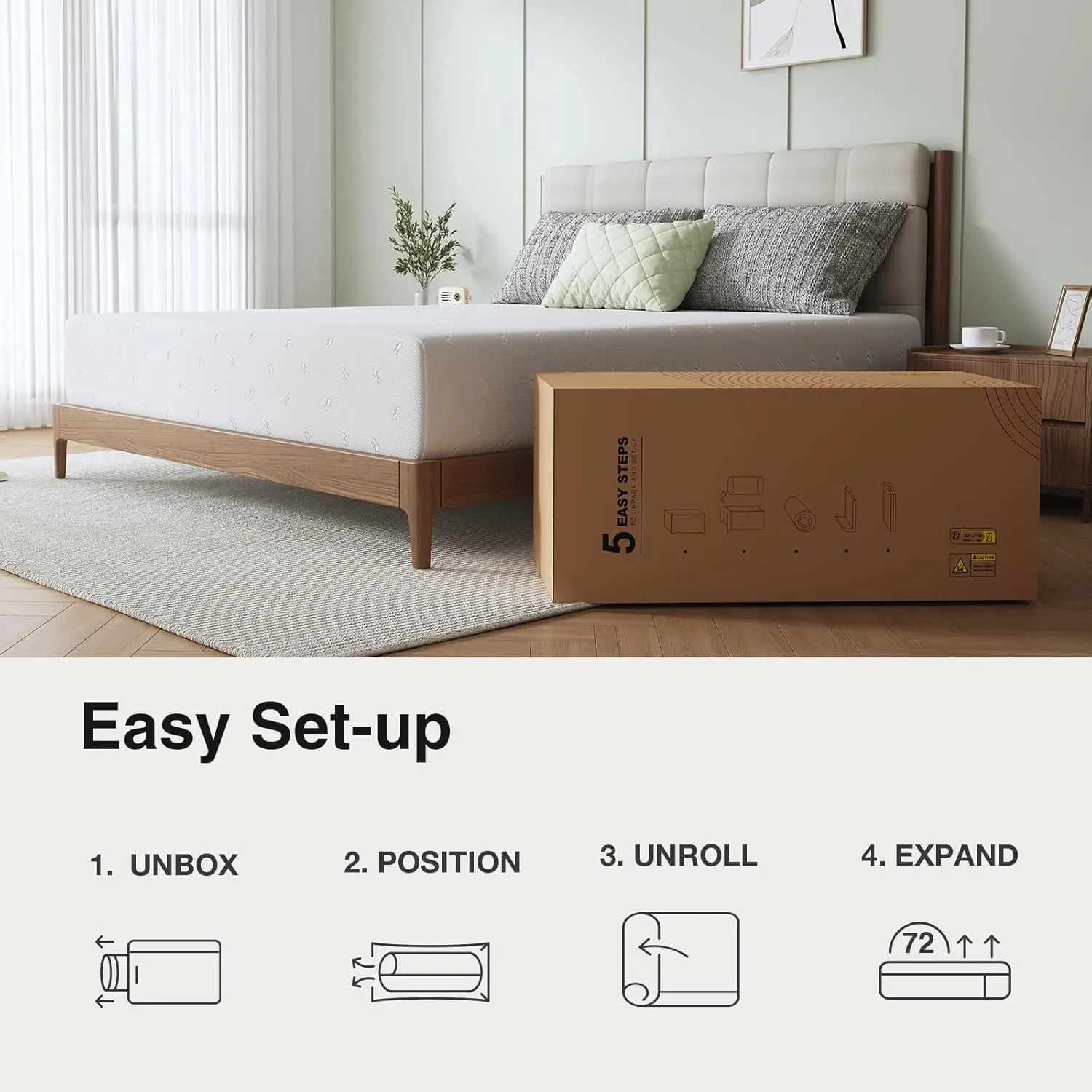 Novilla Twin Size Mattress, 10 Inch Twin Memory Foam Mattress with Breathable Comfort & High-Density Support Foam for Pressure Relief & Contouring Support, Mattresses in a Box