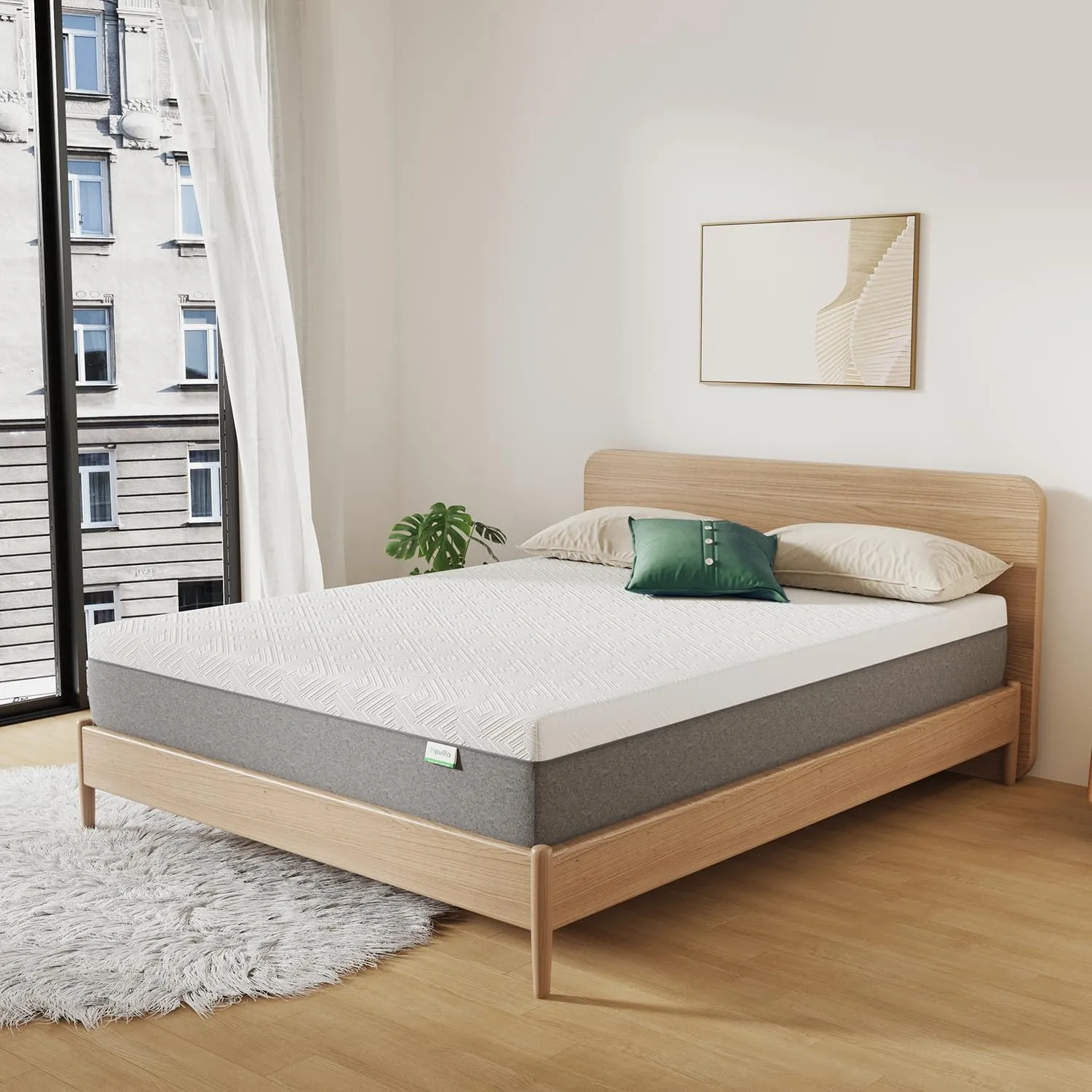 Novilla Twin XL Mattress, 6-Inch Gel Memory Foam Mattress for Cool Night Sleep & Pressure Relief，Medium Firm XL Twin Size in a Box, Bliss
