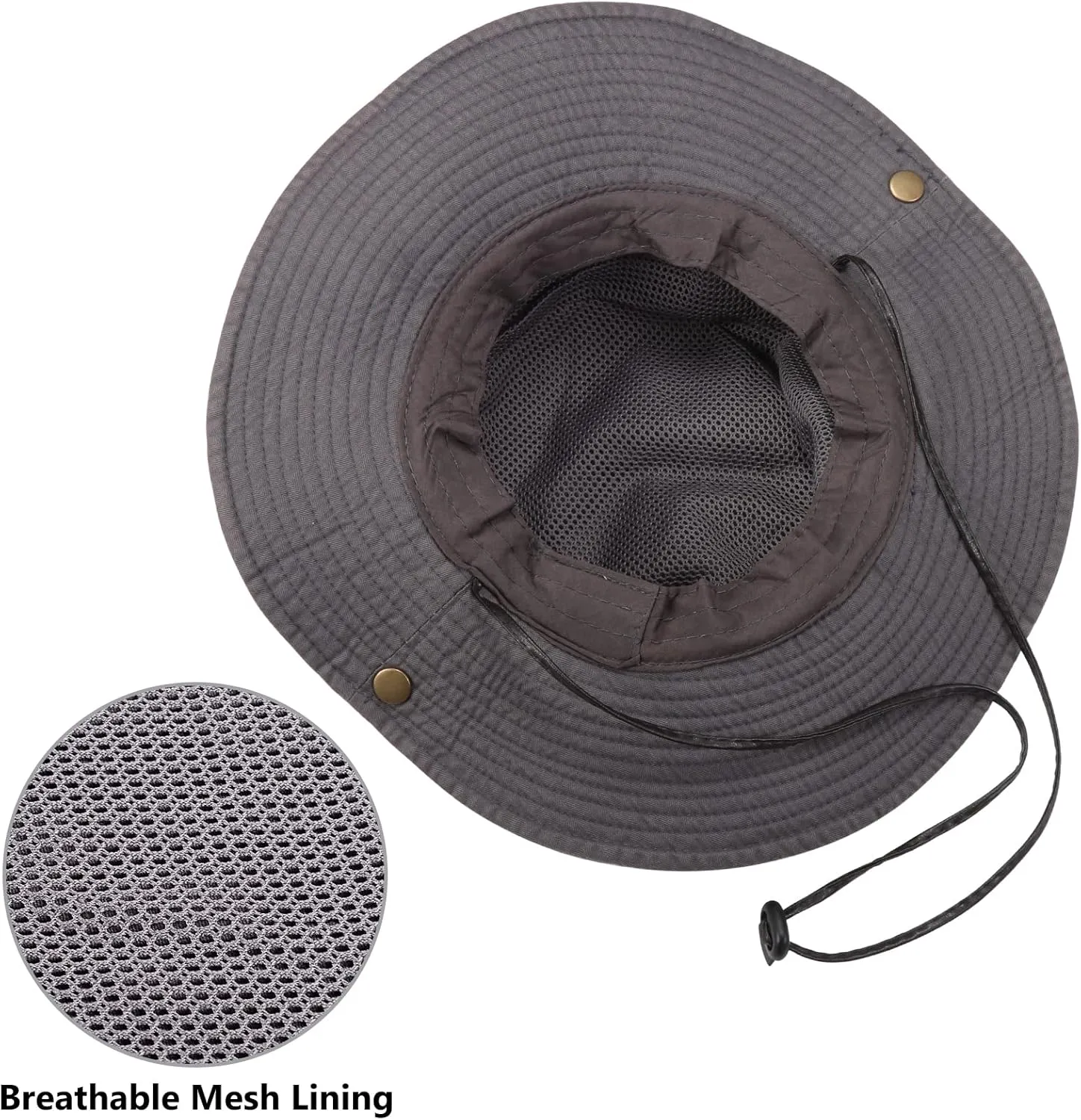 Obling Sun Hat for Men Women, Fishing Hat UPF 50 Wide Brim Bucket Hat Safari Boonie Hat