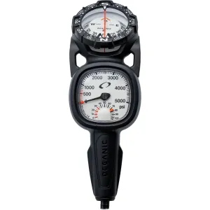 OCEANIC Maxview Combo 2: Includes Pressure Gauge and Angled Compass | Oversized Gauge, Easy to See, Available in PSI or Bar | Compass Available in NH or SH | 36" House Included | Bar/Celsius/SH