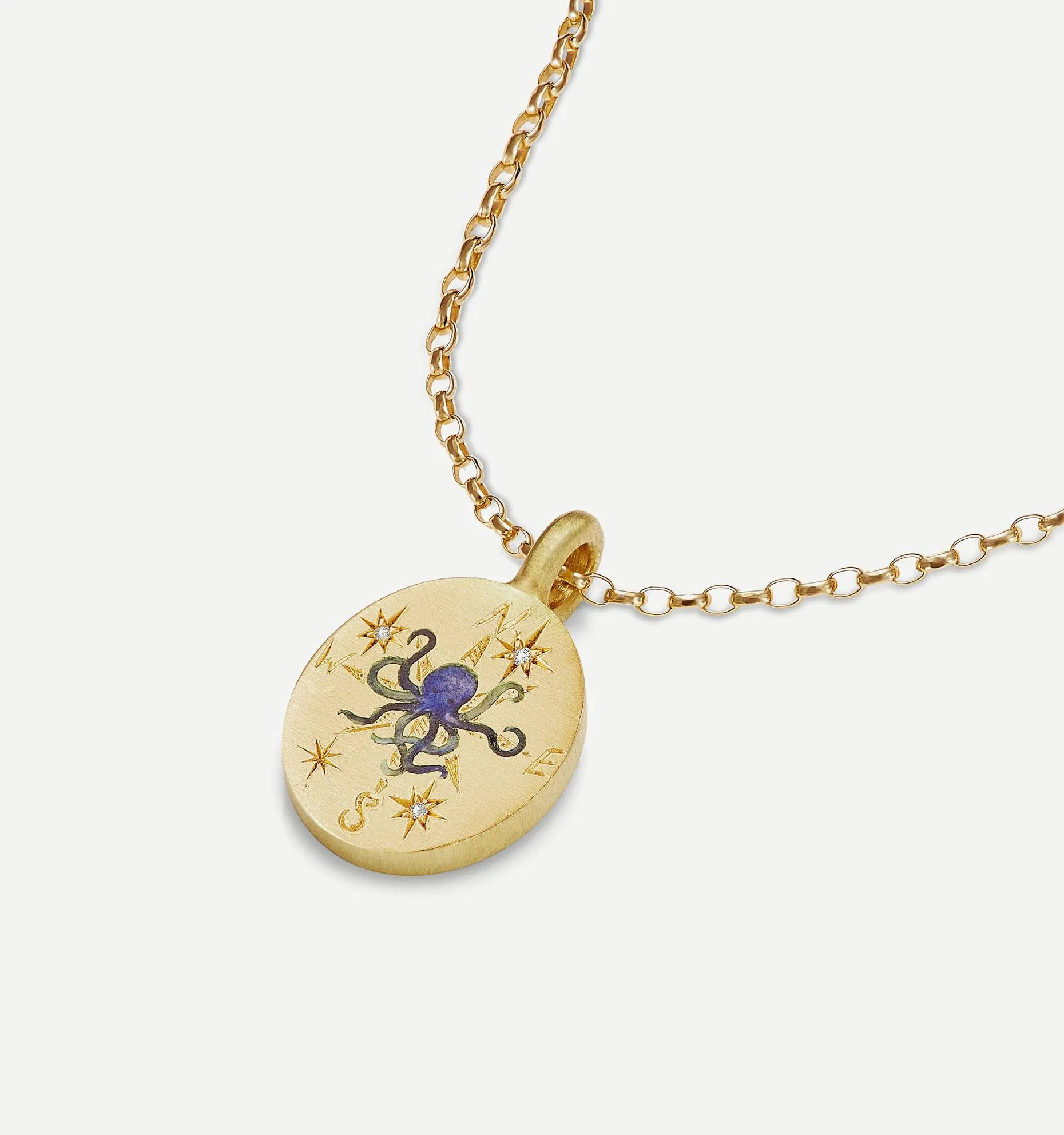 Octopus & Compass Pendant