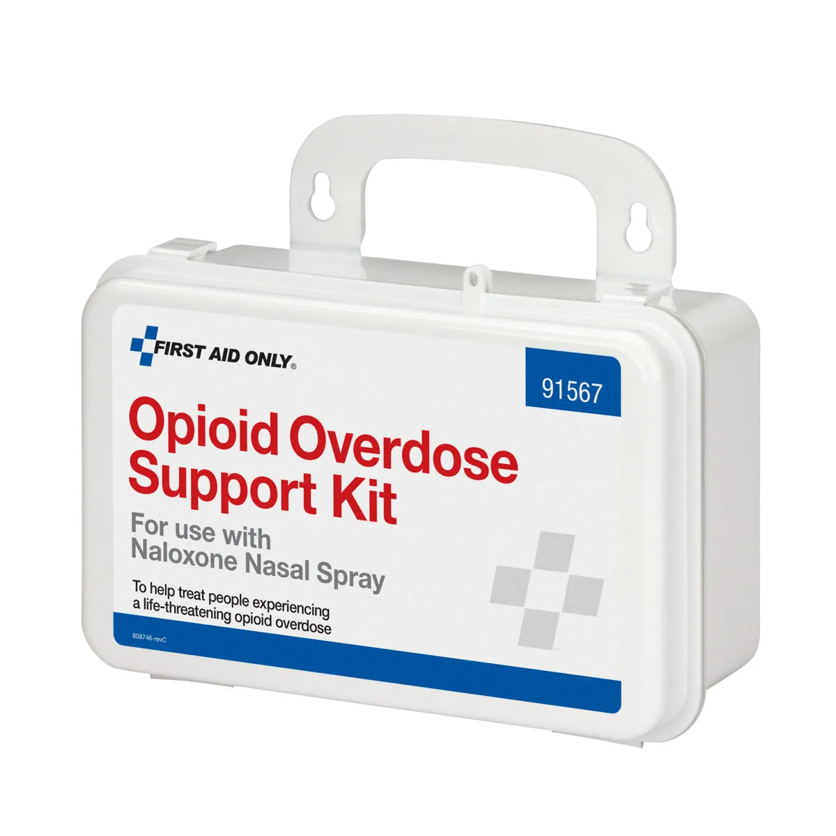 Opioid Overdose Support Kit, Plastic, Without Naloxone Nasal Spray