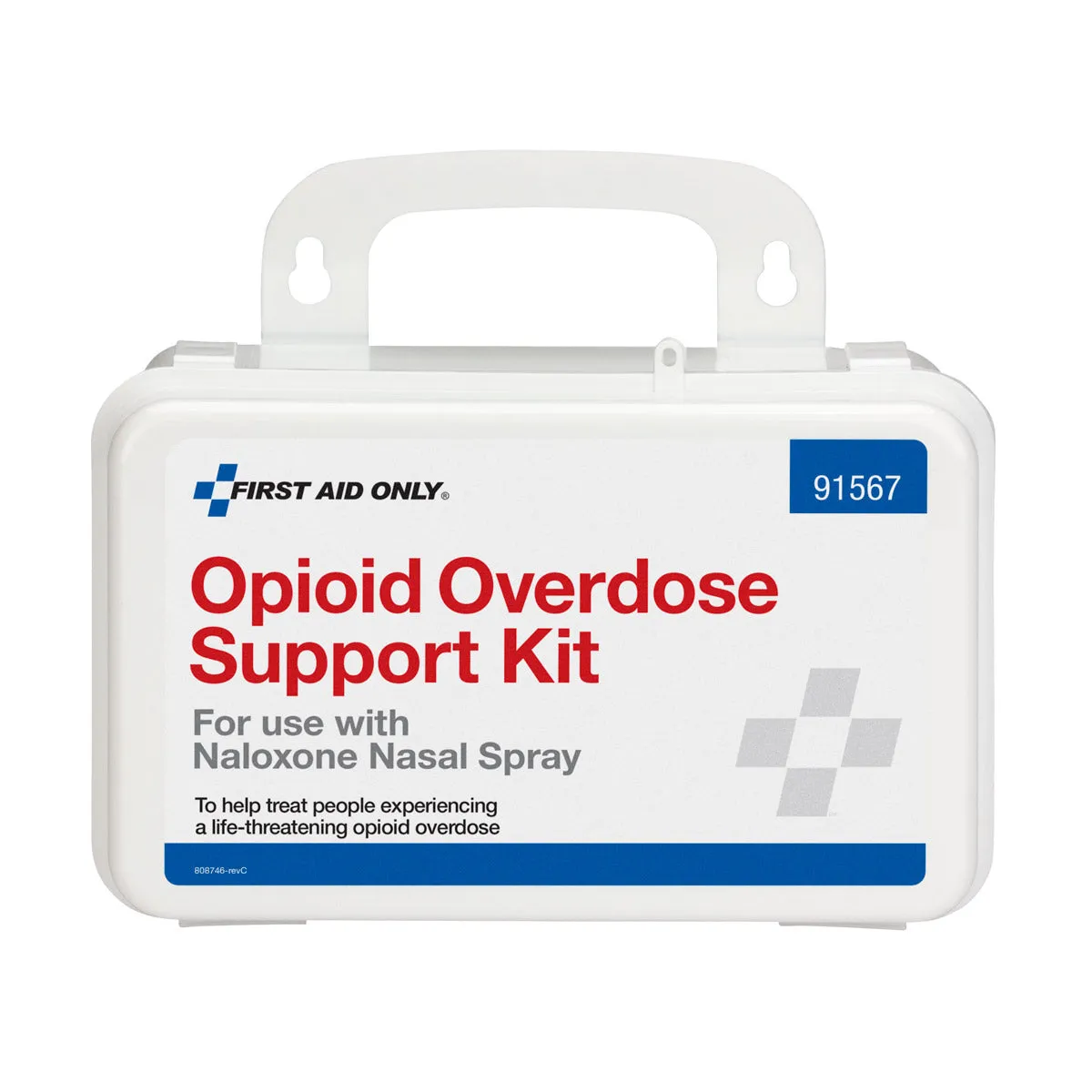Opioid Overdose Support Kit, Plastic, Without Naloxone Nasal Spray