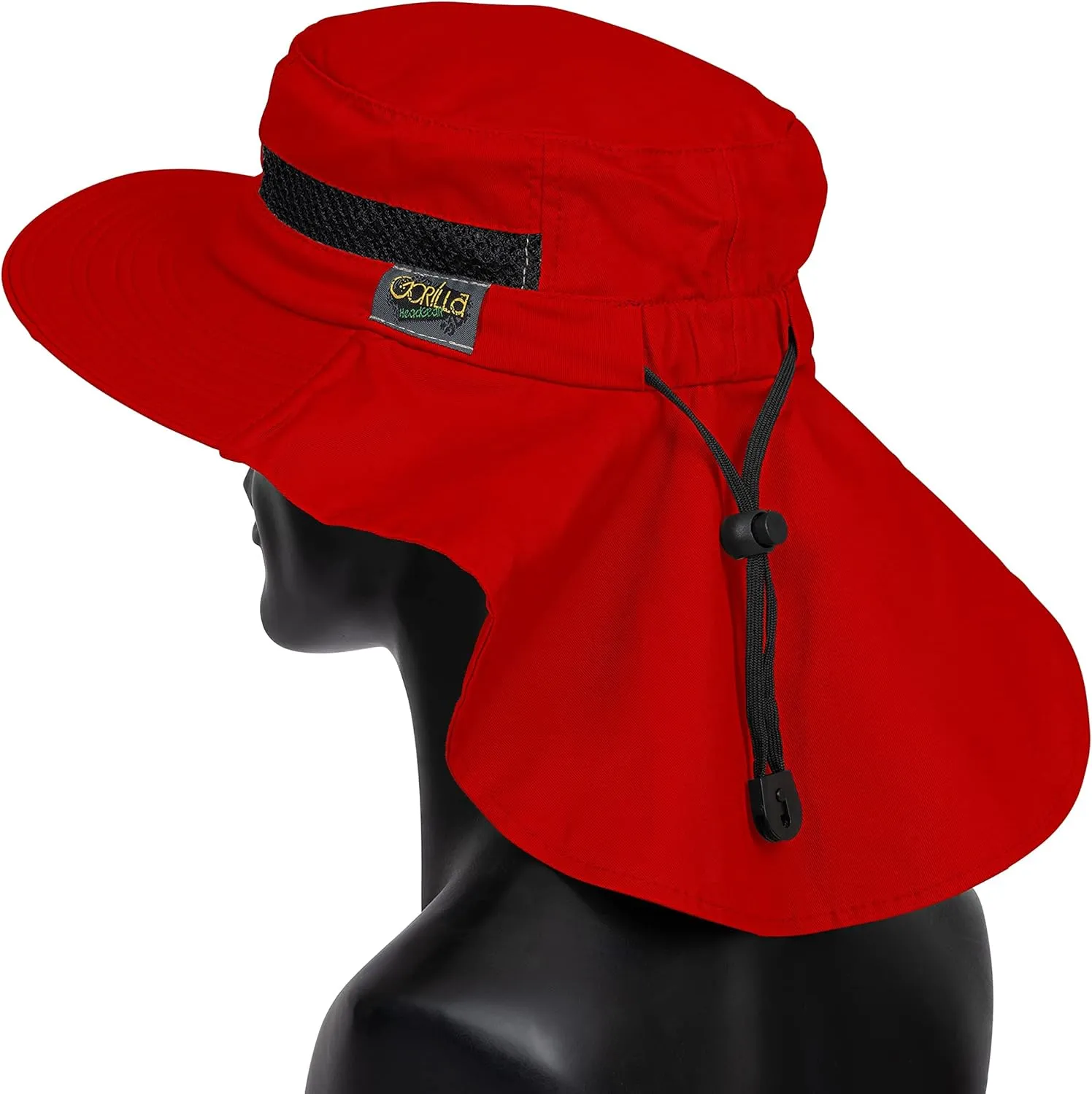 Outdoors Cotton Sun Hat, UPF 50  Wide Brim Fishing Hat with Neck Flap, Breathable, Boonie Hat Bucket Cap