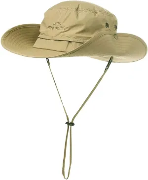 Oversize XL XXL Large Wide Brim Waterproof UPF 50  Bucket Sun Summer Travel Fishing Hiking Fisherman Hat Detachable Chin