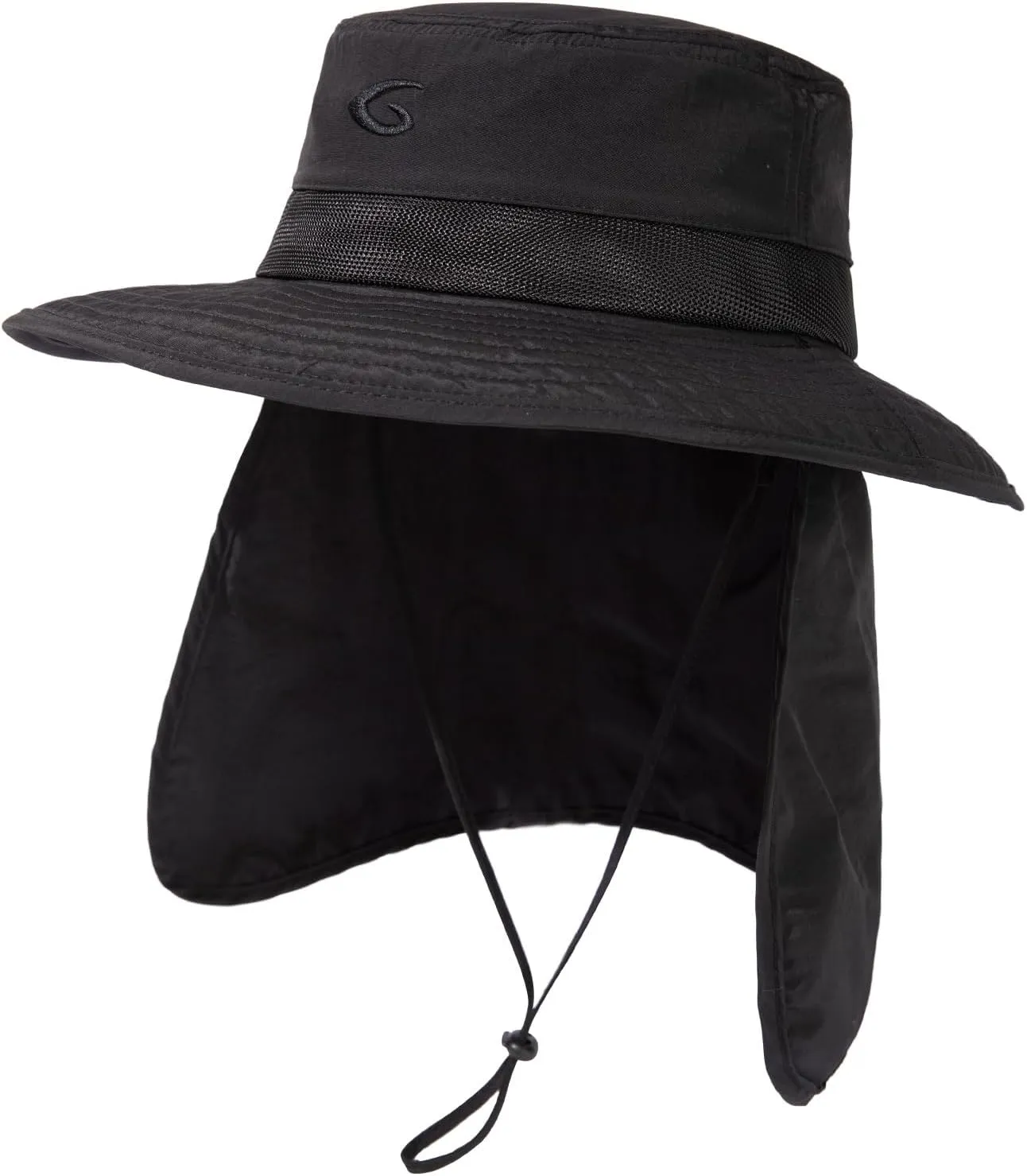Oversized XL XXL Men's UV 50 Waterproof Packable Mesh Neck Flap Sun Fishing Hat Bucket Bonnie Hiking