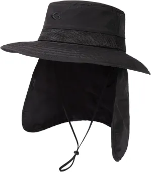 Oversized XL XXL Men's UV 50 Waterproof Packable Mesh Neck Flap Sun Fishing Hat Bucket Bonnie Hiking