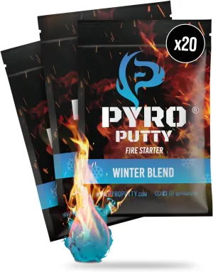 Packs, Campfires or Pyro Fire Putty: 20 Foil Ignite, Fully customizable Single Season clearance Fire Starter, for Waterproof Easy Tear, 50 Ct Survival Easy Use Starters