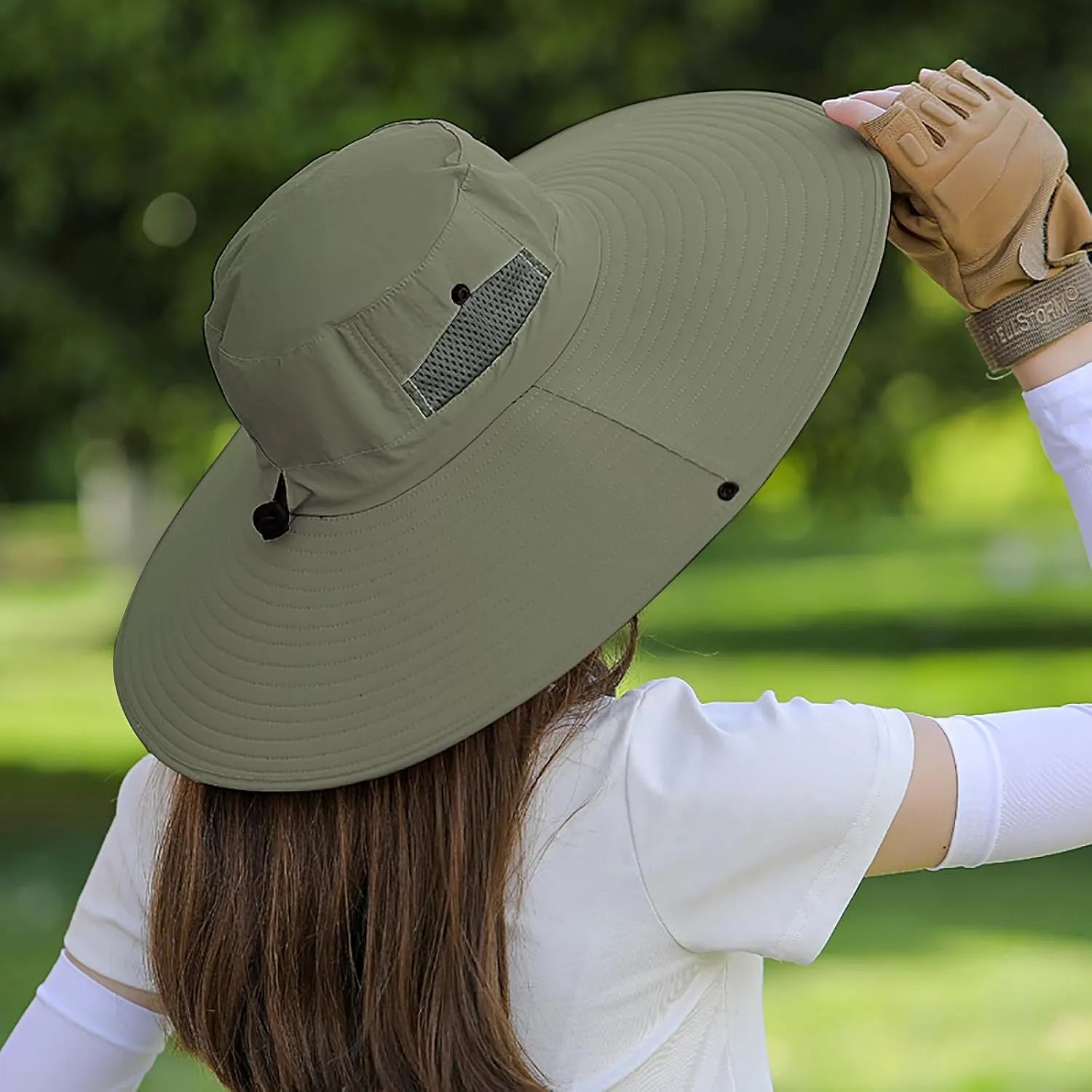 Peicees Women Wide Brim Sun Hat UPF50  Waterproof Sun Hats for Fishing Hiking Camping Gardening