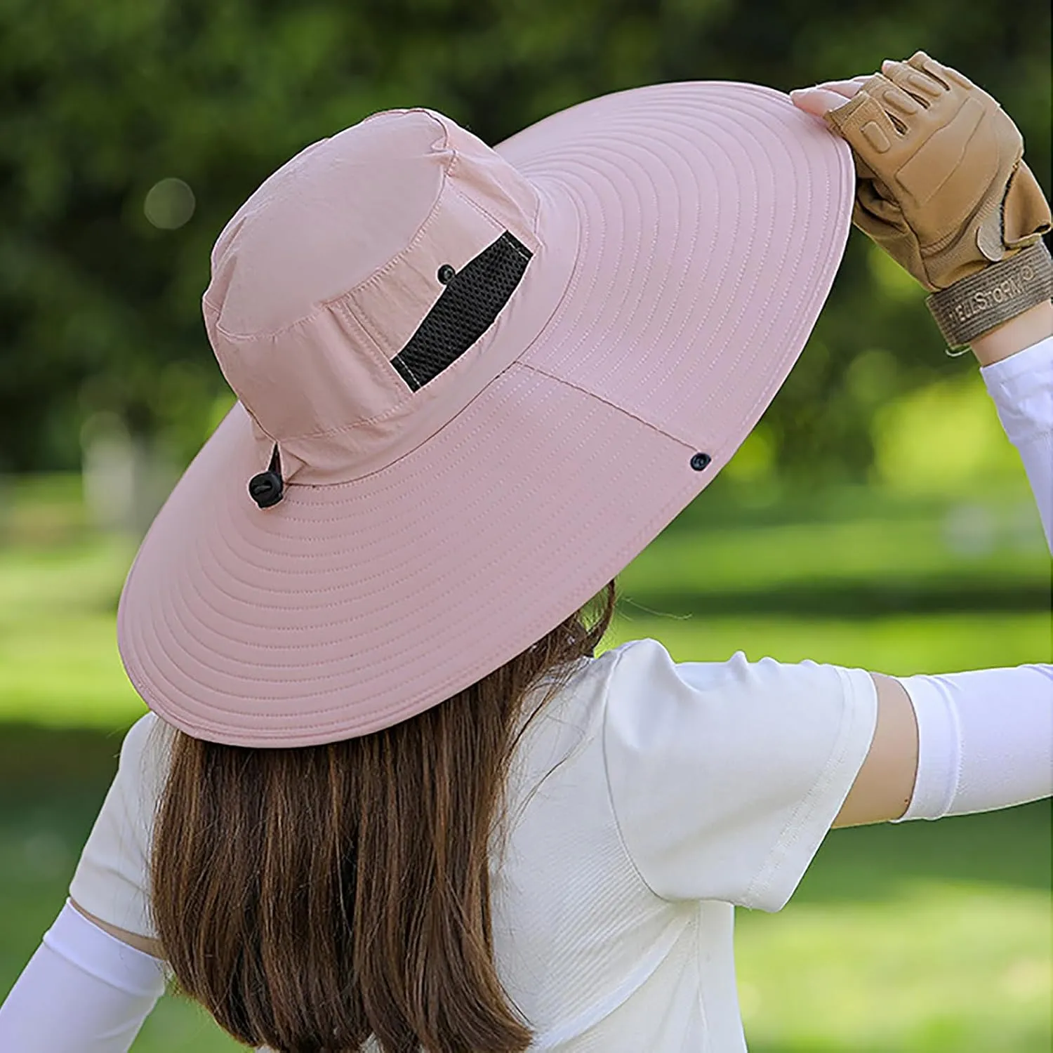Peicees Women Wide Brim Sun Hat UPF50  Waterproof Sun Hats for Fishing Hiking Camping Gardening