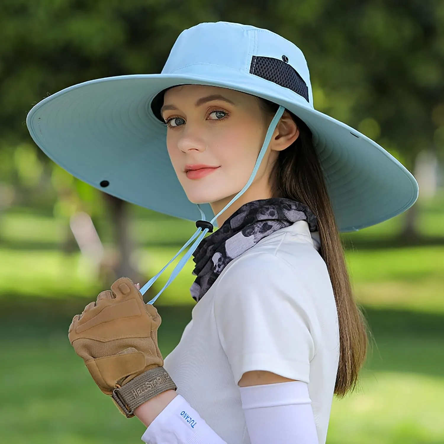 Peicees Women Wide Brim Sun Hat UPF50  Waterproof Sun Hats for Fishing Hiking Camping Gardening