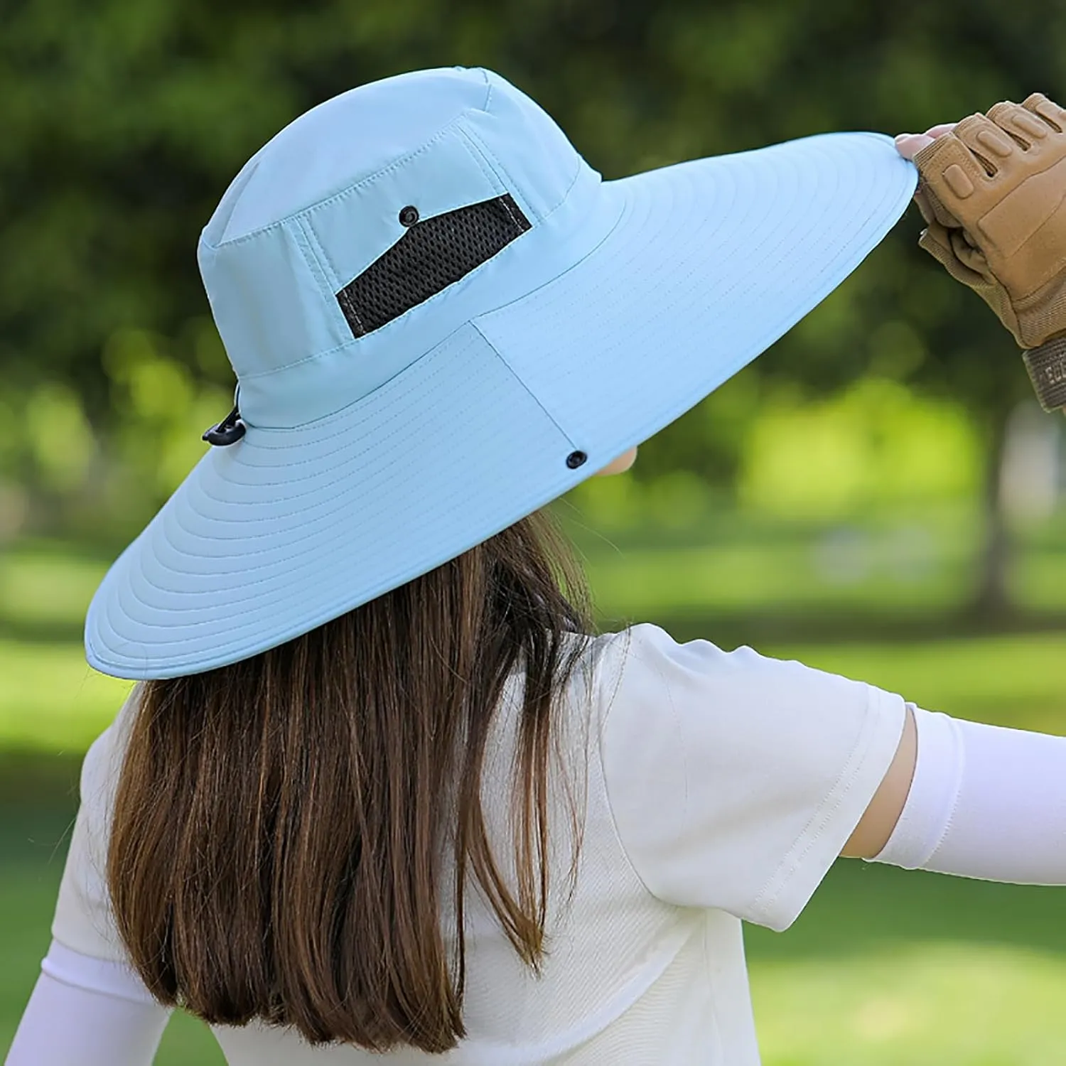 Peicees Women Wide Brim Sun Hat UPF50  Waterproof Sun Hats for Fishing Hiking Camping Gardening