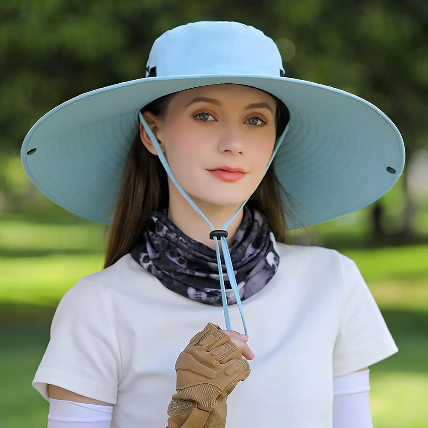 Peicees Women Wide Brim Sun Hat UPF50  Waterproof Sun Hats for Fishing Hiking Camping Gardening