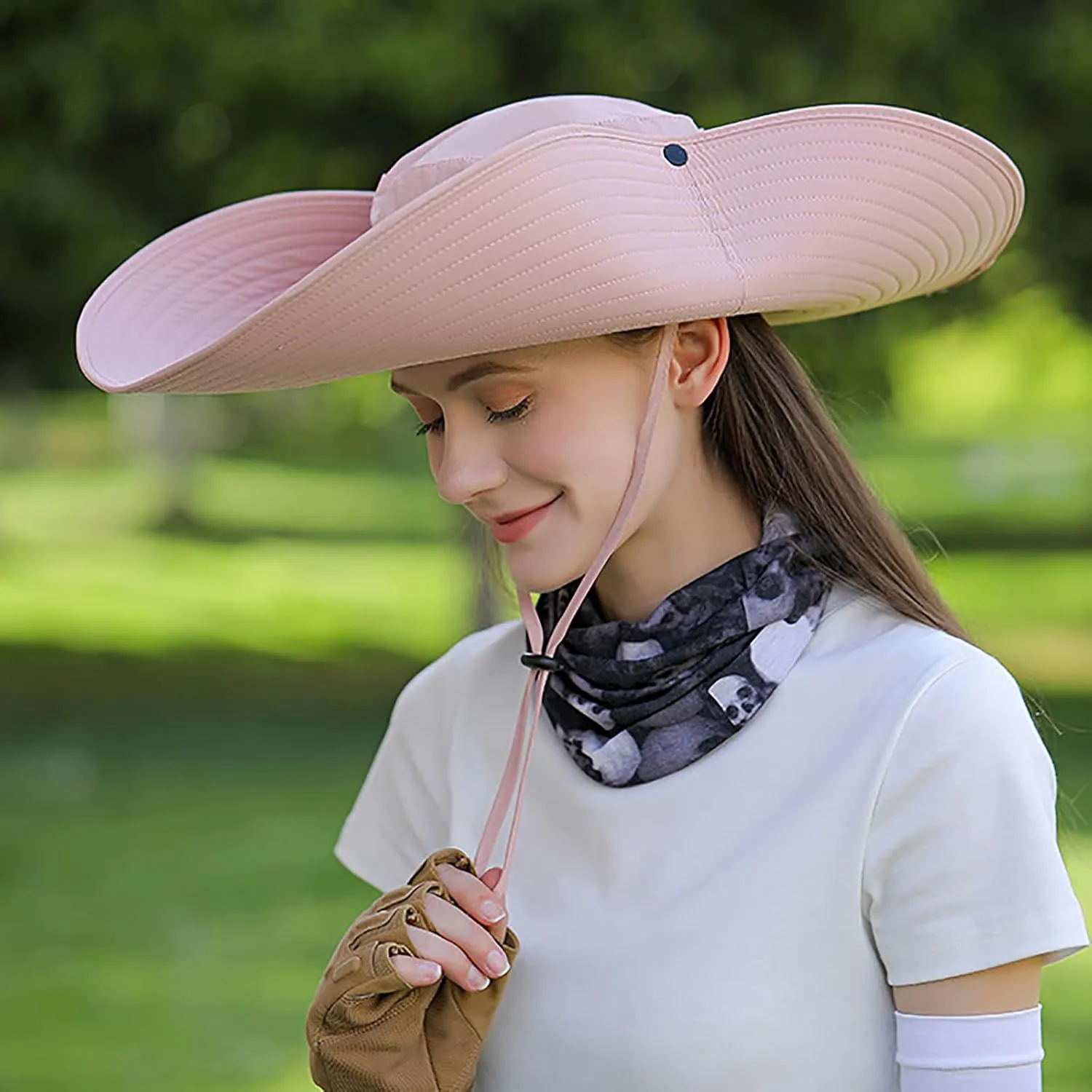 Peicees Women Wide Brim Sun Hat UPF50  Waterproof Sun Hats for Fishing Hiking Camping Gardening
