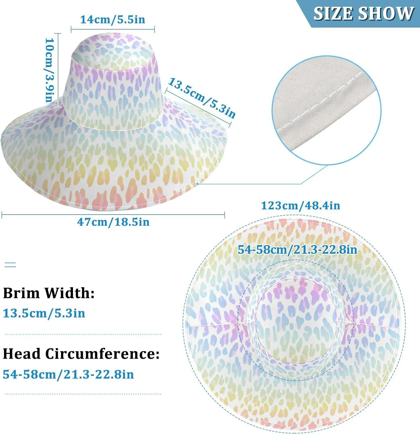 Pfrewn Women's Gardening Hat Wide Brim Sun Hats Waterproof Foldable UV Protection Hat for Garden