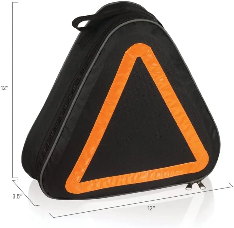 PICNIC TIME NFL Roadside Emergency Car Kit, Auto Vehicle Safety Road Side Assistance with Jumper Cables and Car Tool Kit, (Black with Orange Accents)