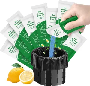 Poo Gel for Portable Toilet, 80 Eco Camping Toilets Pee Powder Deodorizer Urine Pee Absorbent Liquid Solidifier for Adult Porta Potty Chemicals Bucket Toilet Outdoor Camping Hiking Emergency Toilet