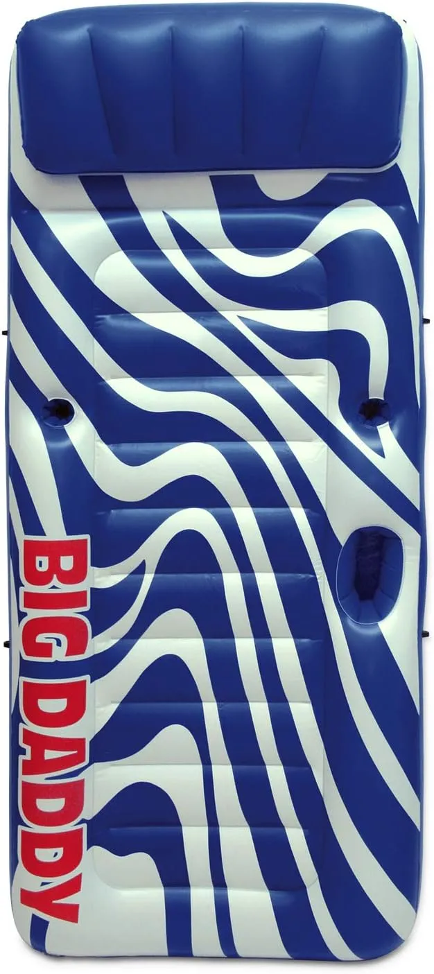 Poolmaster Big Daddy Large Swimming Pool Float Mattress, Blue