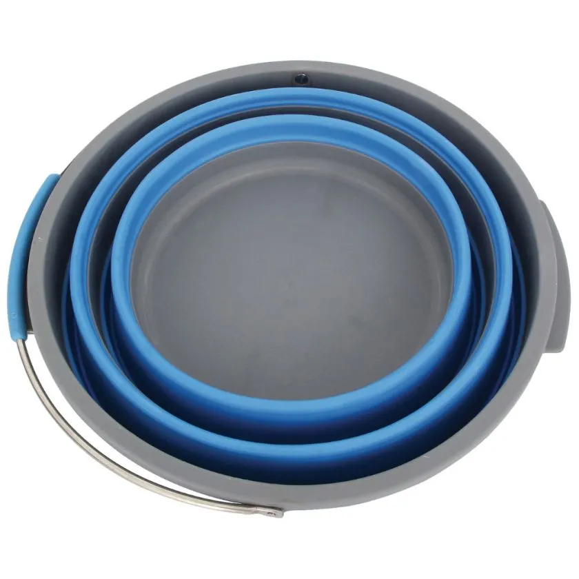 PopUp Collapsible Bucket With Lid (10L) - Blue