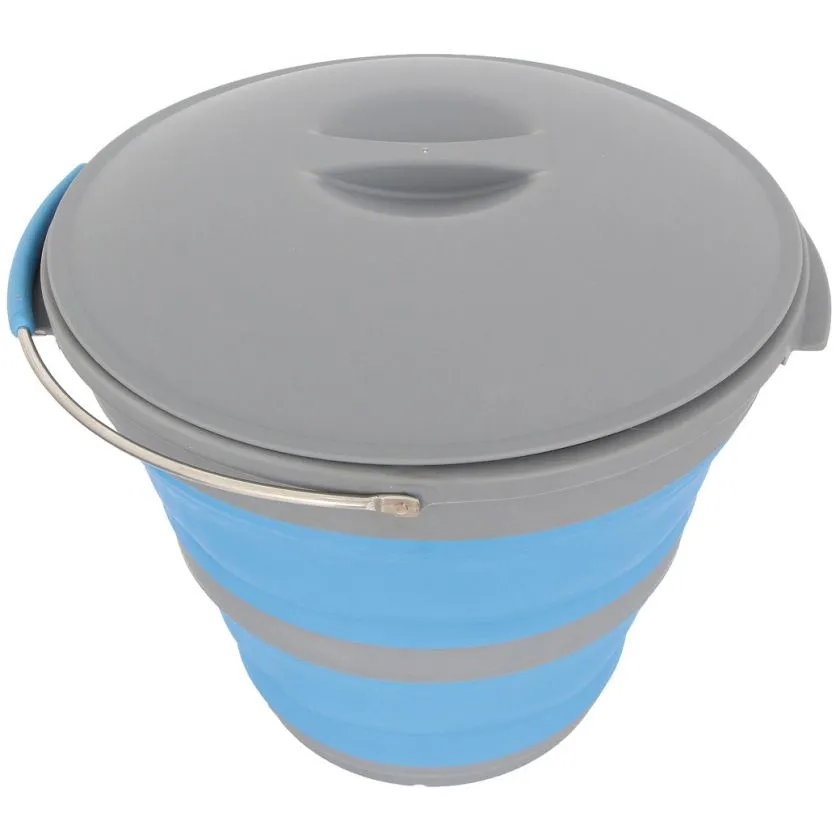 PopUp Collapsible Bucket With Lid (10L) - Blue