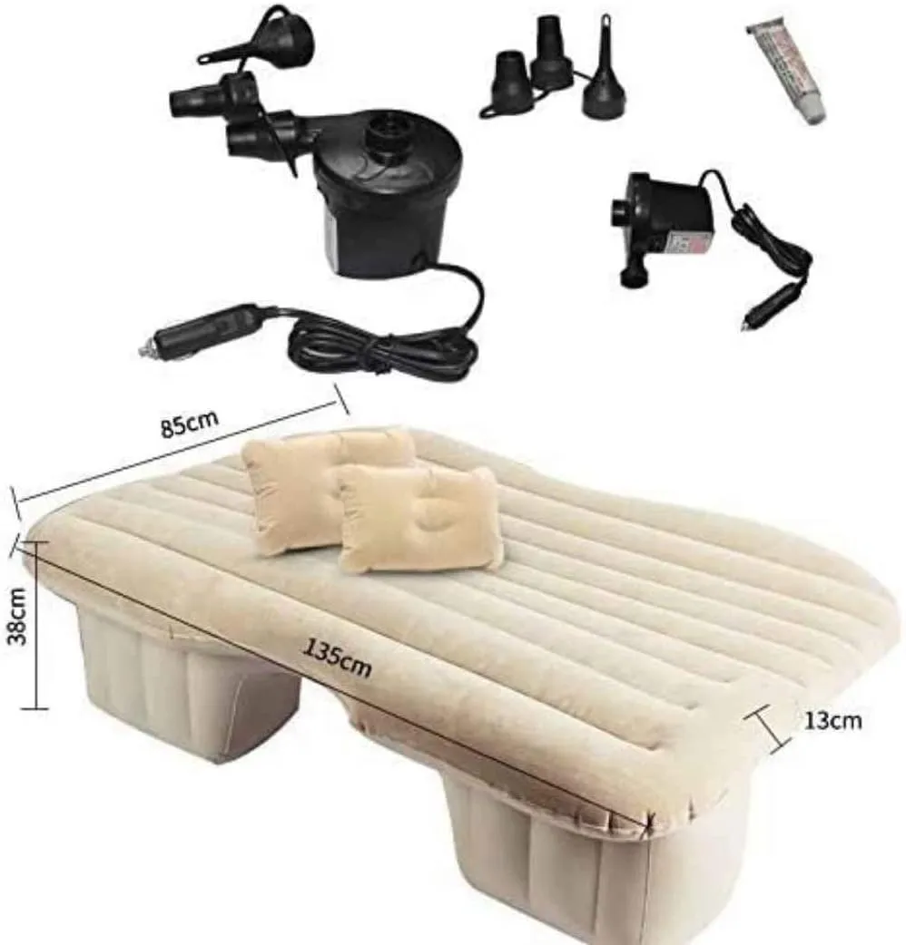 Portable Automatic Inflatable Bed, Suitable for Most Cars Rear Seat, for Self-Inflating Air Mat,Outdoor for Camping Bed,T1-Gray