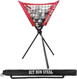 Portable Baseball/Softball Ball Caddy Stand (with Carry Bag) Quick Setup - Holds Full Buckets of Baseballs or Softballs for Consistent Pitching and Batting Practice - Train Smarter, Play Better