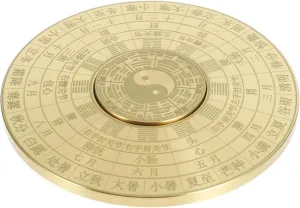 Portable Brass Compass Vintage Chinese Bagua Compass for Camping Travel Exploration Lightweight Design with Fine Workmanship for Collectors Feng Shui